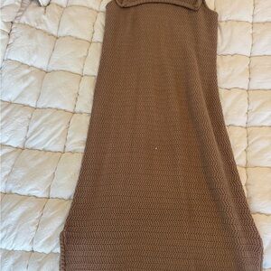 House of Harlow 1960 Tan Knit Maxi Dress